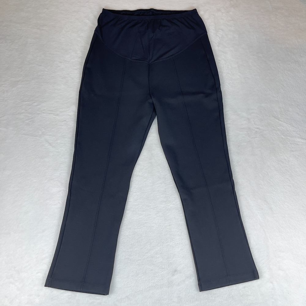 Gap Maternity Ankle Pants Womens Medium Black Stretch Elastic Waist Straight Leg